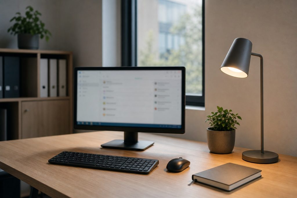 Bureau sobre pour illustrer le webmail AC Montpellier