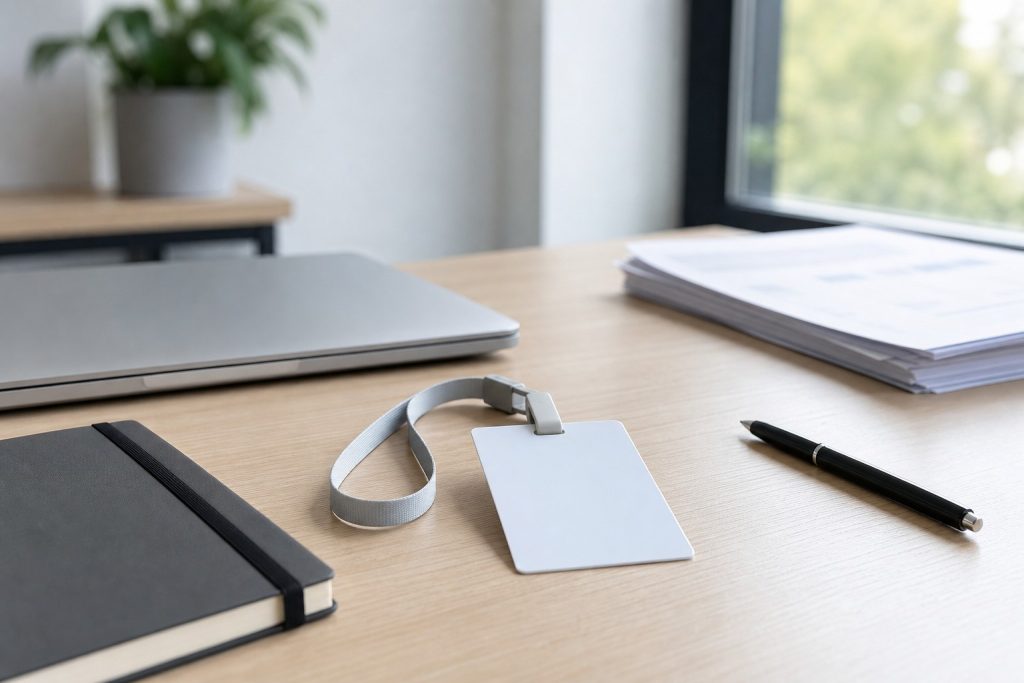 Bureau RH sobre pour illustrer la carte collaborateur Auchan