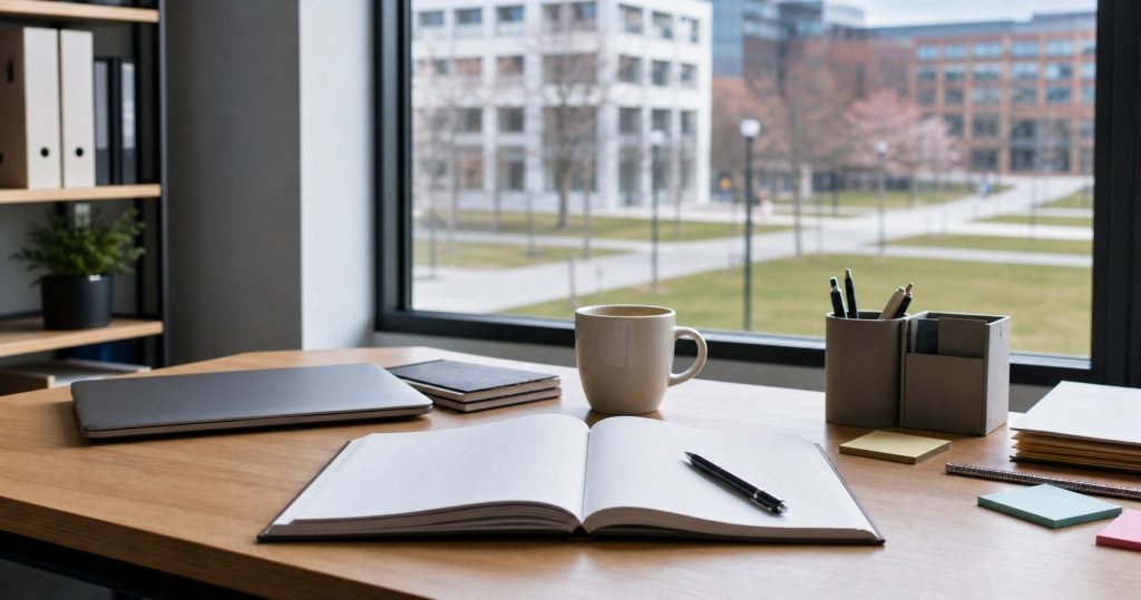 Bureau sobre pour illustrer Hplanning Le Havre